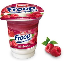 - Inhaltsstoffe Erfahrungen & Himbeere Frucht Müller auf Joghurt: Froop