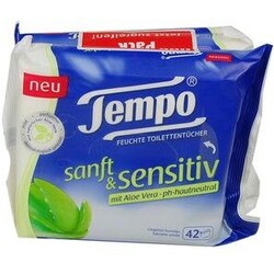 Tempo - Feuchte Toilettentücher Sanft & Sensitiv mit Aloe Vera
