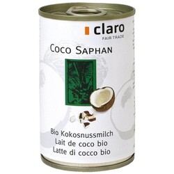 claro Coco Saphan Kokosmilch Bio, 160 ml