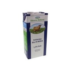 Gläserne Molkerei fettarme Bio H-Milch 1,5% Fett