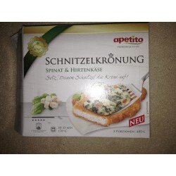 Apetito "Für Sie" - Schnitzelkrönung Spinat & Hirtenkäse