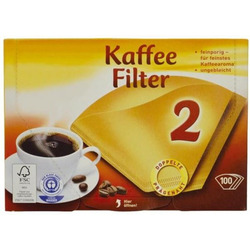 300 Größe 2 ungebleicht braun 1x2 Kaffee-Filtertüten Papier Filterpapier