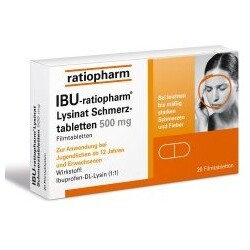 IBU-ratiopharm 500 Lysinat Schmerztabletten