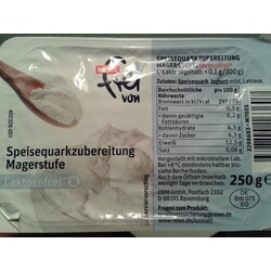 Rewe frei von Speisequark mit Joghurt