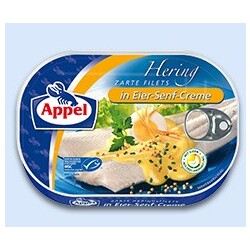 Appel - Zarte Heringsfilets in Eier-Senf-Creme