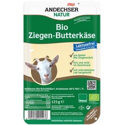 Andechser Natur - Bio-Ziegen-Butterkäse, geschnitten