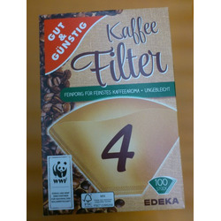300 Größe 2 ungebleicht braun 1x2 Kaffee-Filtertüten Papier Filterpapier