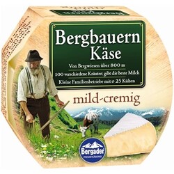 Bergbauern Käse mild-cremig, Erfahrungen & 150 g Inhaltsstoffe Bergader