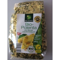 Bio Polenta mit Spinat und Knoblauch
