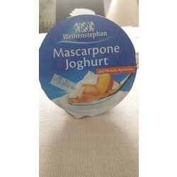 Weihenstephan Mascarpone Joghurt auf Pfirsich-Aprikose