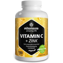 Vitamaze Vitamin C hochdosiert + Zink Vegan