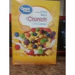 Great Value Naturally & Artificially Flavored Berry Crunch Cereal