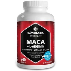 Vitamaze Maca hochdosiert + L-Arginin + Zink + Vitamine Kapseln