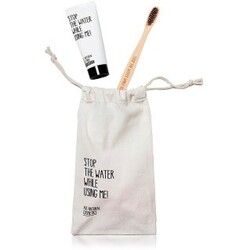 Oral Care Kit (Wooden Bamboo Tothbrush + Toothpaste in Tote Bag Oral Care)