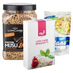 Layenberger LowCarb Paket: Protein-Müsli + LowCarb Spaghetti + Shirataki Reis