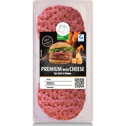 Alpenrind - Premium with Cheese Burger für Grill & Pfanne
