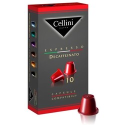 Cellini Espresso Decaffeinato Kapseln Intensität 7 10x 5 g