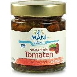 MANI Getrocknete Tomaten in Olivenöl, bio, 180g Glas