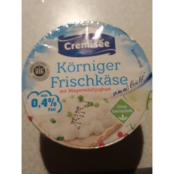 Cremisée Körniger Frischkäse Mit Magermilchjoghurt; 0,4% Fett