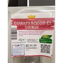 Aldi Nord Country Bacon-Ei Sandwich