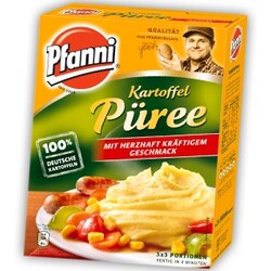 Pfanni Kartoffel Püree mit herzhaft kräftigem Geschmack 3 Beutel à 81 g