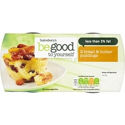 Sainsbury's Be Good to Yourself 2 bread & butter puddings