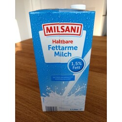 Milsani Haltbare fettarme Milch 1,5% Fett