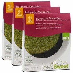 SteviaSweet Bio Steviapulver (3 x 100 g) von SteviaSweet