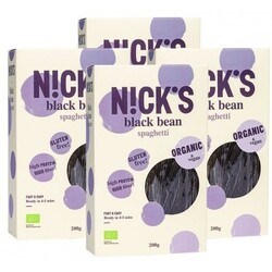 NICK'S Bio Black Bean Spaghetti (4 x 200 g) von NICK'S