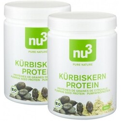 nu3 Bio Kürbiskernprotein, Veganes Proteinpulver (2 x 500 g) von nu3