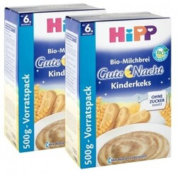 Hipp Bio Milchbrei Gute Nacht, Kinderkeks (2 x 500 g) von Hipp