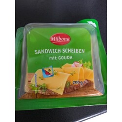 Scheiben Gouda & Inhaltsstoffe Erfahrungen Milbona Sandwich mit