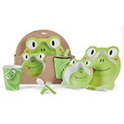 5-teiliges Kinder-Geschirr Set Frosch