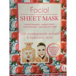 Facial Sheet Mask With Pomegranate & hyaluronic acid