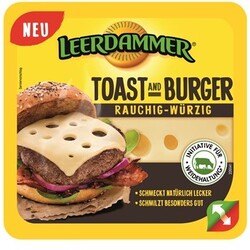 Leerdammer Toast and Burger rauchig-würzig, 125 g