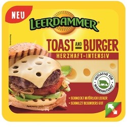 Leerdammer Toast & Burger herzhaft-intensiv, 125 g