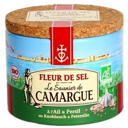 Le Saunier de Camargue Bio Fleur de Sel Knoblauch Dose,125 g