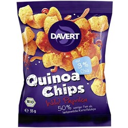 Davert Quinoa Chips Wild Paprika, 9 x 35 g