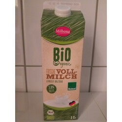 Milbona Bio Organic Frische Vollmilch