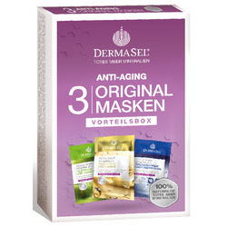DermaSel® ANTI AGING - 3 Original Masken Box - Anti Aging Maske, Gold Maske, ...