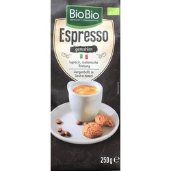 BioBio Espresso gemahlen, typisch italienische Röstung