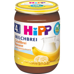 Hipp Milchbrei Grießbrei Banane nach dem 4. Monat