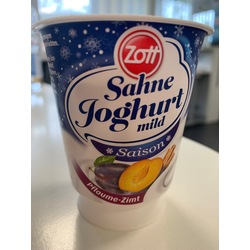 Zott Sahne Joghurt mild Saison Pflaume-Zimt