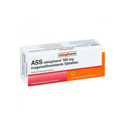 ASS ratiopharm 100 mg magensaftresistente Tabletten