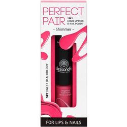 Alessandro Perfect Pair - Lip & Nail Sweet Blackberry (Rosa  Pink)