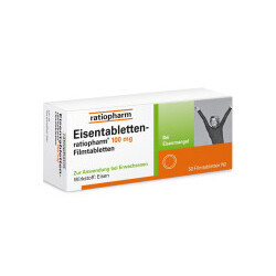 Eisentabletten Ratiopharm 100 mg Filmtabletten