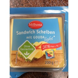 Inhaltsstoffe light Milbona & Sandwich Scheiben Gouda mit Erfahrungen
