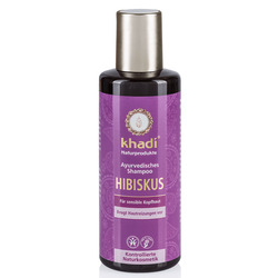 Khadi Shampoo HIBISKUS  - Milde Pflege für sensible Kopfhaut - Shampoing ayurvédique Hibiscus (210ml  Shampoo)