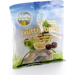 Ökovital Frutti-Worms-Fruchtgum ohne Gelatine (100g)
