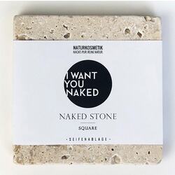 I want you naked Seifenablage NAKED SOAPSTONE SQUARE | Seifenablage aus Naturstein - Travertin